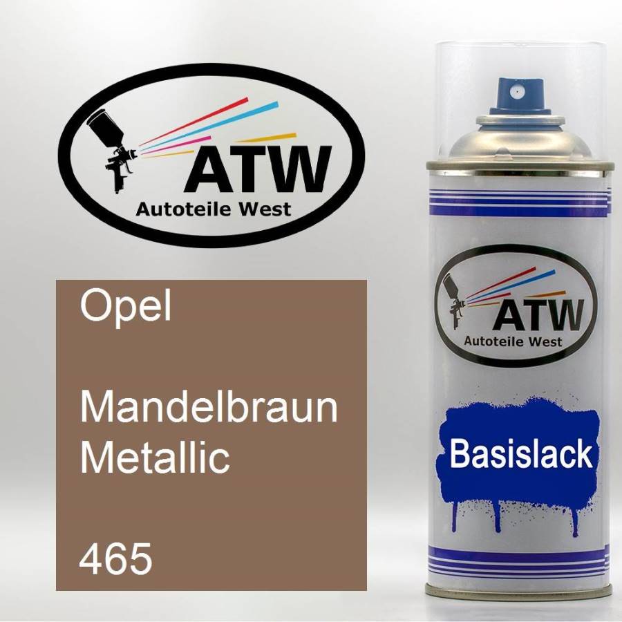 Opel, Mandelbraun Metallic, 465: 400ml Sprühdose, von ATW Autoteile West.